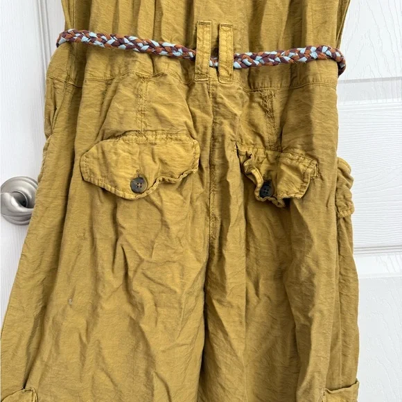 Free People Olive Button-Down jumpsuit with tie - Picture 10 of 12